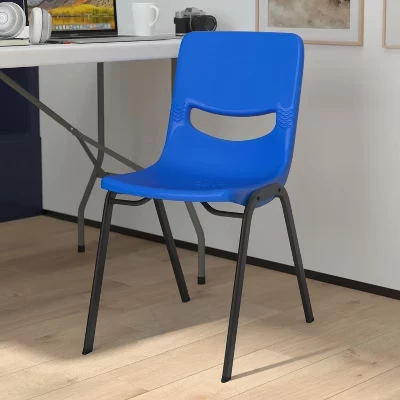 Складываемый классный стул Flex Comfort с эргономичной гибкой спинкой и прочной стальной рамой с порошковым покрытием