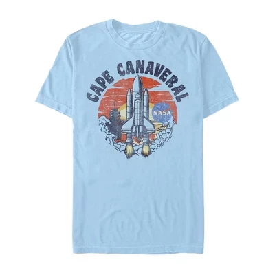 Мужская футболка NASA Cape Canaveral, светло-синяя