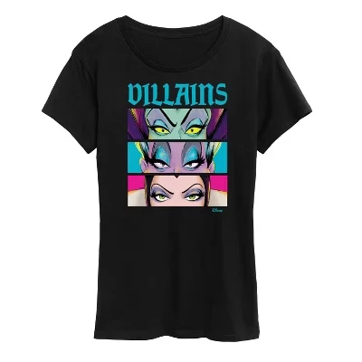Женская футболка Disney Villains Maleficent и Ursula, черная