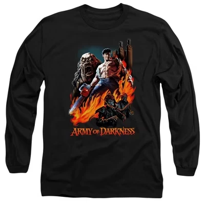 Мужская футболка с длинным рукавом Army Of Darkness Painted Evil черного цвета