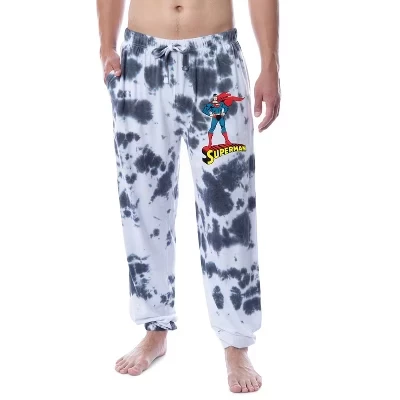 Мужские пижамные штаны для бега трусцой в стиле супергероя DC Comics Tie Dye Sleep Jogger разноцветного цвета