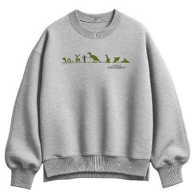 Женская толстовка с топиарием ES Oversize из флиса athletic heather