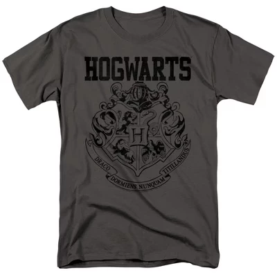 Мужская спортивная футболка Harry Potter Hogwarts цвета древесного угля