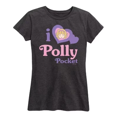 Женская футболка I Love с коротким рукавом и графическим рисунком heather charcoal