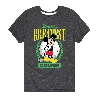Футболка с коротким рукавом Mickey Greatest Golfer с графическим рисунком heather charcoal