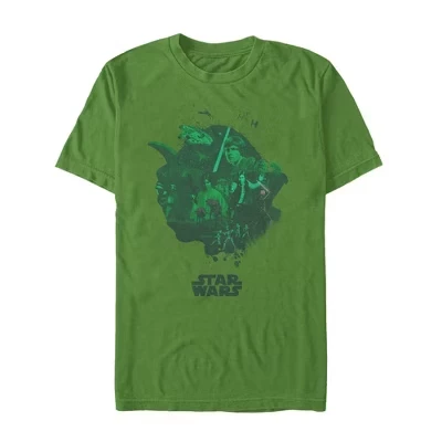 Мужская футболка Unifying Yoda Collage зеленого цвета