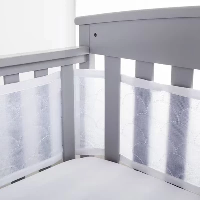 Бортик в кроватку BreathableBaby Deluxe, с фестонами