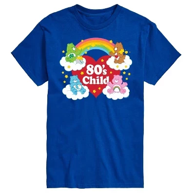 Мужская футболка Care Bears «Ребенок 80-х», синяя