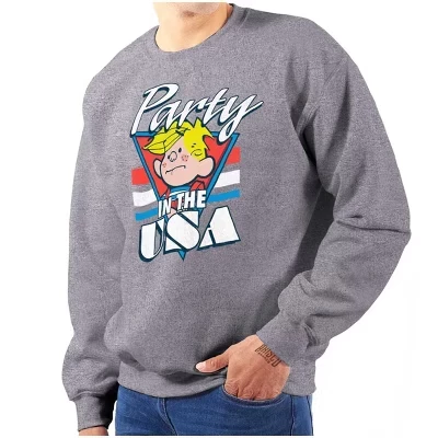 Мужская или женская толстовка Dennis The Menace Party в США с лицензией красного цвета