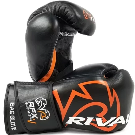 Боксерские перчатки Rival RFX-Guerrero-V HDEF для мешка, черно-оранжевые