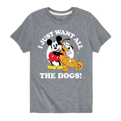 Футболка с коротким рукавом Mickey Pluto Just Want All Dogs с графическим рисунком