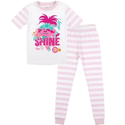 Детская пижама Trolls Poppy Shine, белая