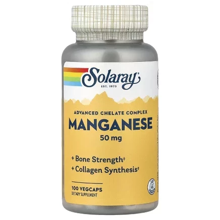 БАД Solaray Manganese Advanced Chelate, 100 капсул