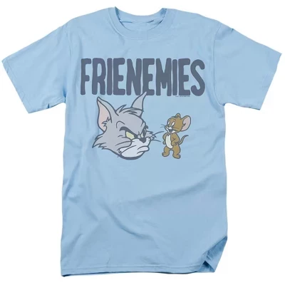 Мужская футболка Tom and Jerry F is for Frenemies, голубая