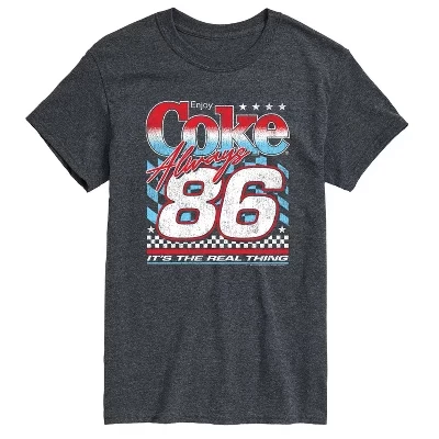 Мужская футболка Coca-Cola American Racing с коротким рукавом и графическим рисунком heather charcoal