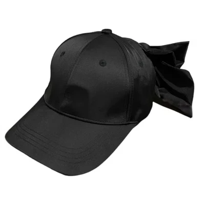 Женская кепка Anna-Kaci Satin Bow, черная