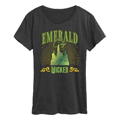 Женская футболка Emerald City с коротким рукавом и графическим рисунком heather charcoal