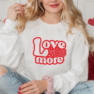 Унисекс свитшот Simply Sage Market Love You More, белый