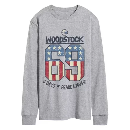 Мужская футболка с длинным рукавом Spirit Of '69 с графическим рисунком athletic heather