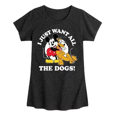 Приталенная футболка с коротким рукавом и рисунком Mickey Pluto Just Want All Dogs