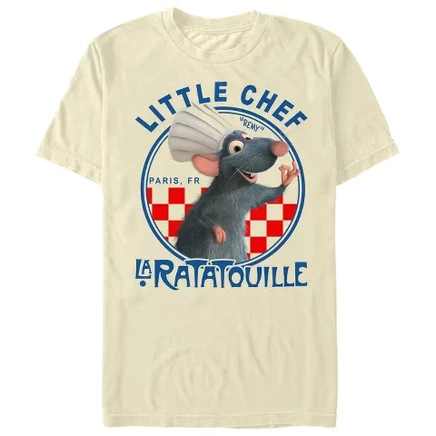 Мужская кремовая футболка Ratatouille Little Chef Remy Circle