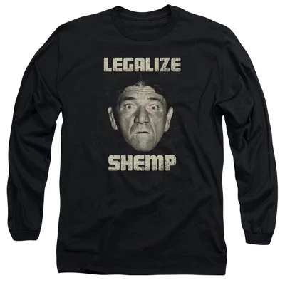 Мужская футболка с длинным рукавом Three Stooges Legalize Shemp черного цвета