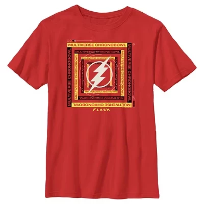 Футболка для мальчика The Flash Multiverse Chronobowl, красная
