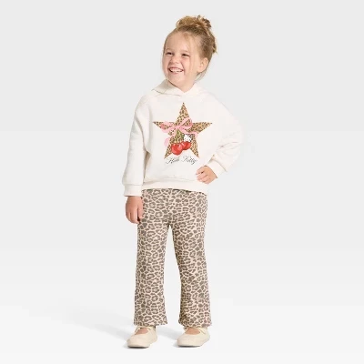 Детский костюм Hello Kitty, флис, худи и штаны, молочный