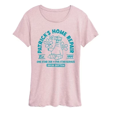 Женская футболка Patricks Home Repair с коротким рукавом и графическим рисунком heather pink
