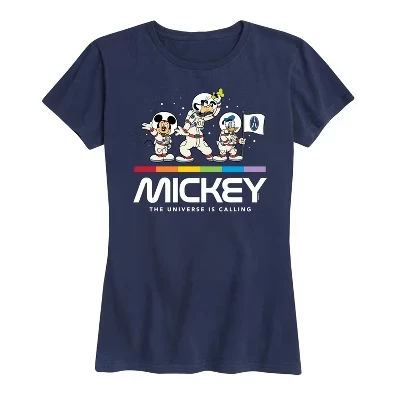 Женская футболка Disney Mickey Universe Calling, синяя