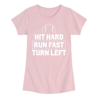 Hit Hard Run Fast Приталенная футболка с коротким рукавом и графическим принтом