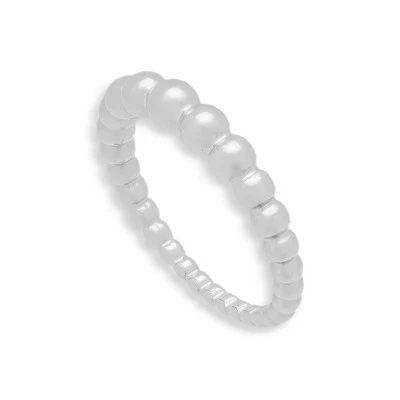 Водостойкое кольцо EVRY Jewels с бусинами, серебристое