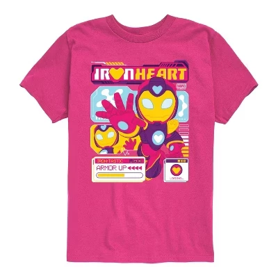 Iron Heart Y2k Short Sleeve Graphic T-Shirt magenta