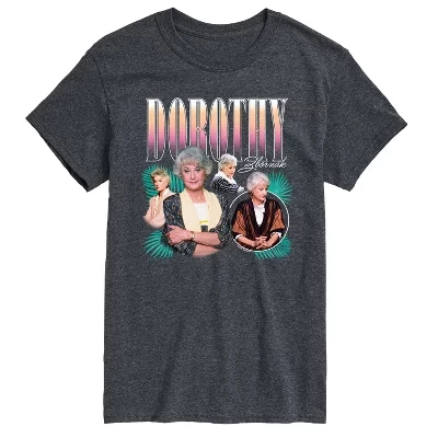 Мужская футболка Golden Girls - Dorothy Bootleg с коротким рукавом и графическим рисунком heather charcoal