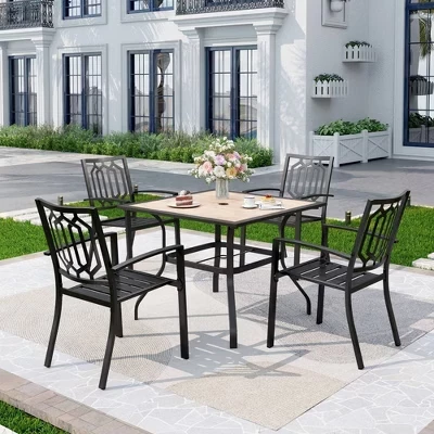 Садовый набор мебели Captiva Designs стол и 4 стула, черный