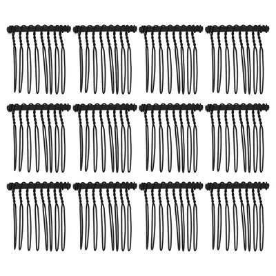 Женские заколки-гребни Unique Bargains, 12 пр., черные