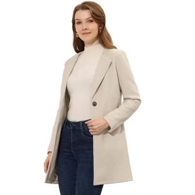 Женское пальто INSPIRE CHIC однобортное, белое