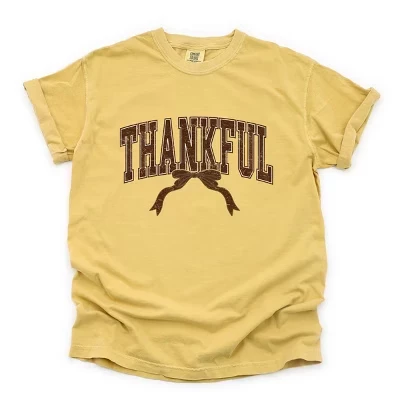 Varsity Grateful Coquette - Женская одежда, окрашенная в горчичный цвет.