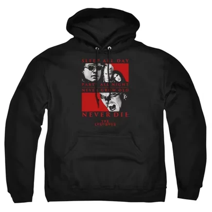 Мужское худи The Lost Boys Never Die, черное