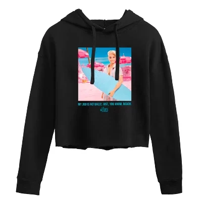 Женское укороченное худи Barbie Ken, черное