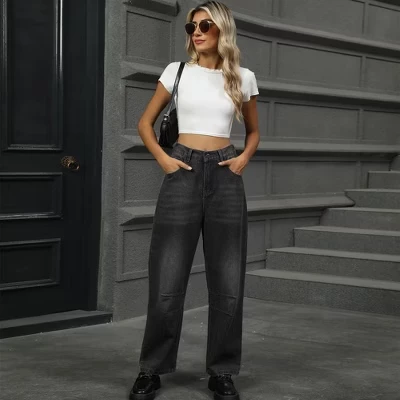 Женские джинсы Yesfashion широкие укороченные, разноцветные