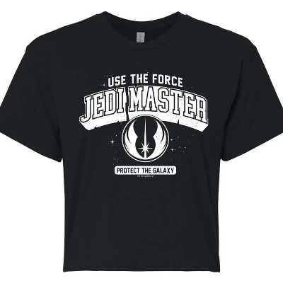Women's -  - Jedi Master Cropped Graphic T-Shirt black