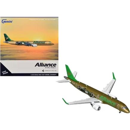 Модель самолета GeminiJets Embraer ERJ-190, золотистая