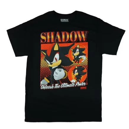 Футболка Sonic The Hedgehog мужская Shadow Ultimate Power с коротким рукавом Черный черный