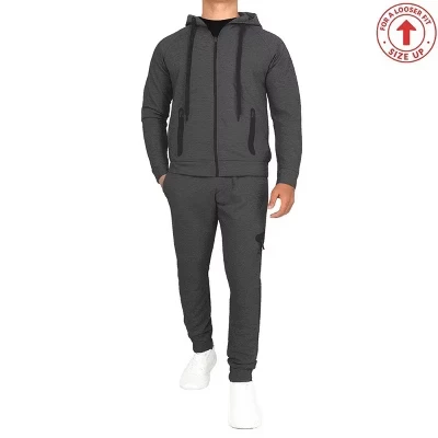 Мужская флисовая толстовка Slim Fit Tech с капюшоном и комплектом для бега трусцой.
