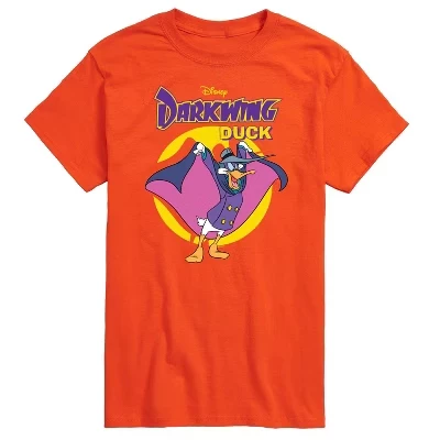 Мужская футболка с коротким рукавом Darkwing Duck с графическим рисунком оранжевого цвета