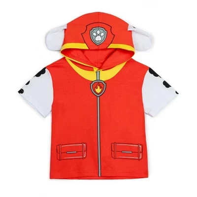 Детская футболка Paw Patrol с капюшоном, красная