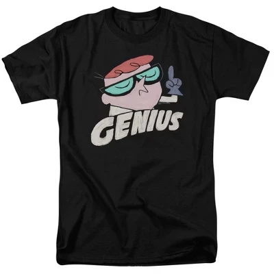 Мужская футболка Dexters Laboratory Genius черного цвета
