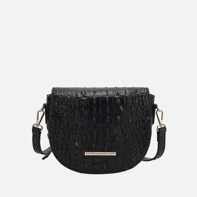 Сумка Amalia Crossbody из веганской кожи с тиснением под крокодила, сумка через плечо от Mia K black