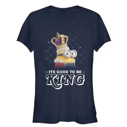 Женская футболка Despicable Me Minion Good to Be King, темно-синяя